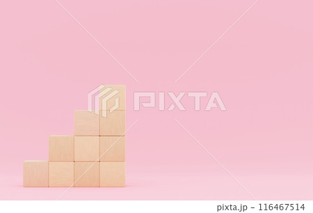 背景素材_積み木_ピンク 背景素材_積み木_ピンク 116467514