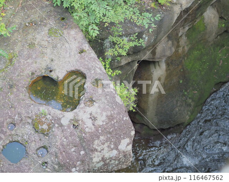 ハートの窪み(仙台の磊々峡) ハートの窪み(仙台の磊々峡) 116467562