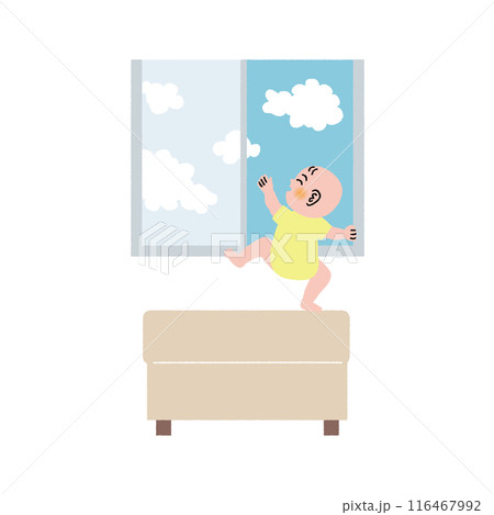 子育て_赤ちゃん_危険_転落 116467992