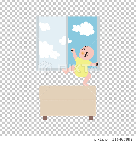 子育て_赤ちゃん_危険_転落 116467992
