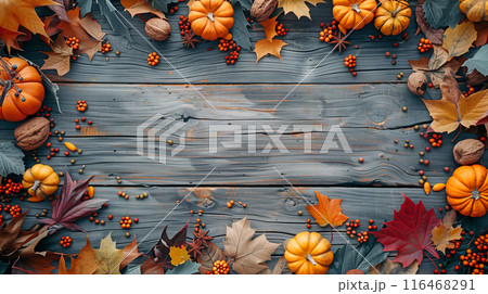 秋のイメージの背景素材	 AI画像 116468291