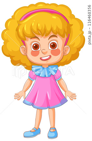 Smiling Girl in Pink Dress 116468356