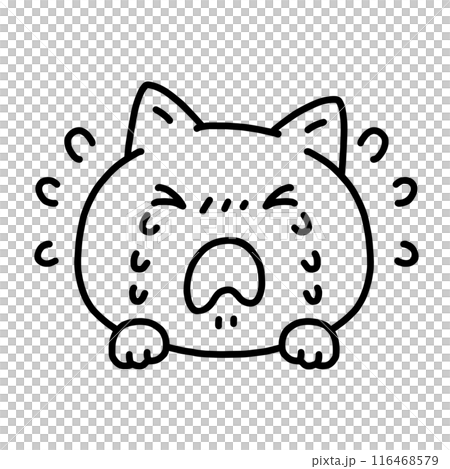 泣いている猫・線画 116468579