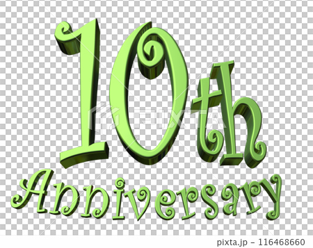 3DCG characters "10th Anniversary/10th Anniversary" Green, Green 3DCG characters "10th Anniversary/10th Anniversary" Green, Green 116468660
