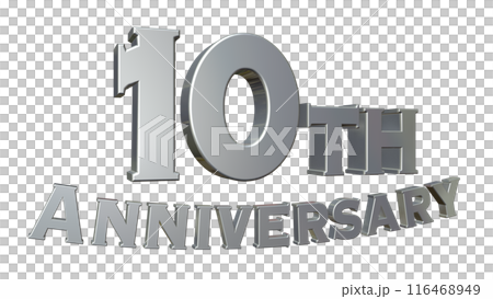 3DCG characters "10th Anniversary/10th Anniversary" Silver, Silver 116468949