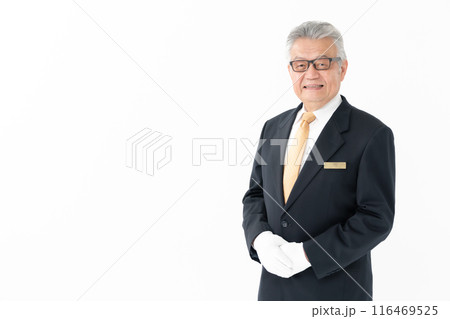 シニア男性 ビジネス 白手袋 シニア男性 ビジネス 白手袋 116469525