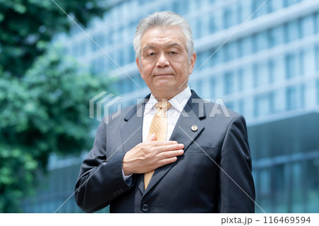 ビジネス　シニア男性　弁護士　屋外 116469594