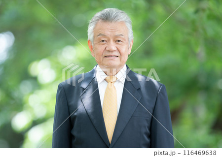 シニア男性 ポートレート 新緑 シニア男性 ポートレート 新緑 116469638