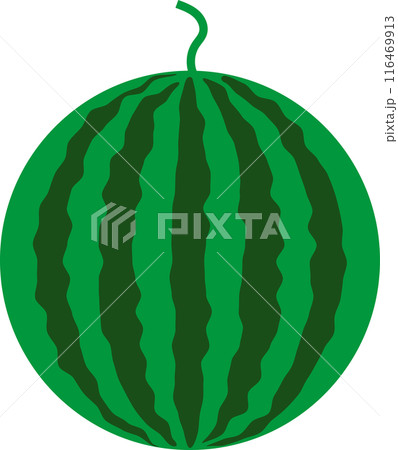 夏のかわいいスイカのイラスト 116469913