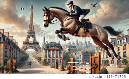 パリオリンピックをイメージしたイラスト 116471796