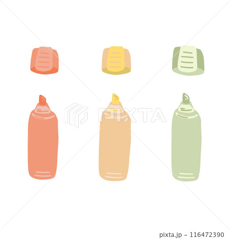 Set of Three Highlighters flat design  116472390