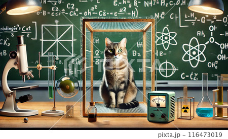 シュレディンガーの猫のイラスト素材 [116473019] - PIXTA