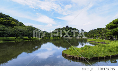 神奈川県横浜市本牧の景勝地・名勝の三渓園／三渓園の夏 116473145