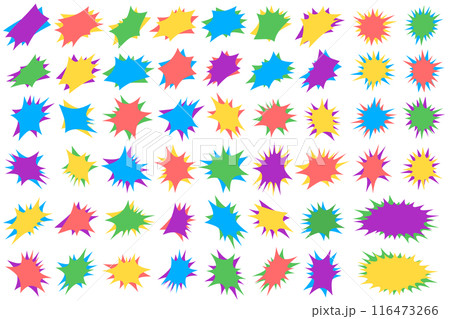 目立つ爆弾形状のイラストセット 目立つ爆弾形状のイラストセット 116473266