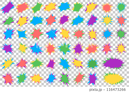目立つ爆弾形状のイラストセット 目立つ爆弾形状のイラストセット 116473266