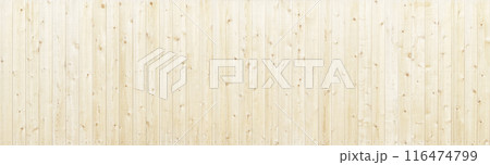 木目や節が見える白茶色の横長の板塀の背景画像 116474799