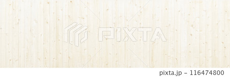 木目や節が見える明るい白茶色の横長の板塀の背景画像 116474800