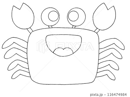 シンプルなカニのイラスト線画 シンプルなカニのイラスト線画 116474984