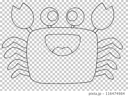 シンプルなカニのイラスト線画 シンプルなカニのイラスト線画 116474984