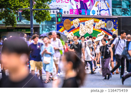 日本の東京都市景観 インバウンド復活…外国人観光客らで賑わう渋谷。日本人はいまだマ姿の闇…=11日 日本の東京都市景観 インバウンド復活…外国人観光客らで賑わう渋谷。日本人はいまだマ姿の闇…=11日 116475459