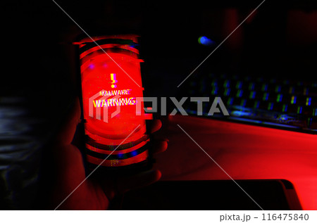 Smart phone malware warning concept. Smart phone malware warning concept. 116475840