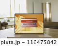 laptop malware warning concept. 116475842