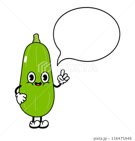 Vegetable marrow with speech bubble character. Vector hand drawn traditional cartoon vintage, retro, kawaii character illustration icon. Isolated white background. Vegetable marrow character Vegetable marrow with speech bubble character. Vector hand drawn traditional cartoon vintage, retro, kawaii character illustration icon. Isolated white background. Vegetable marrow character 116475848