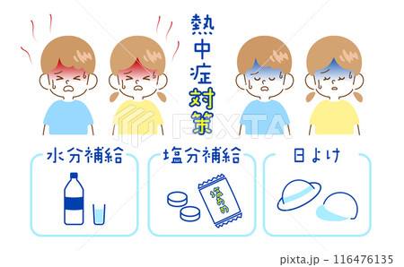 熱中症対策のイラスト（子供） 116476135