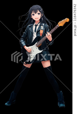 女性ギタリスト 116476342