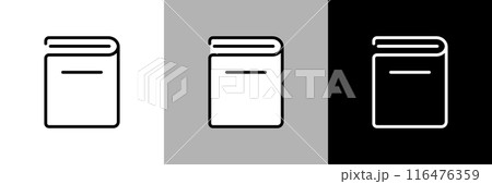 シンプルな線画の本のベクターアイコン 116476359