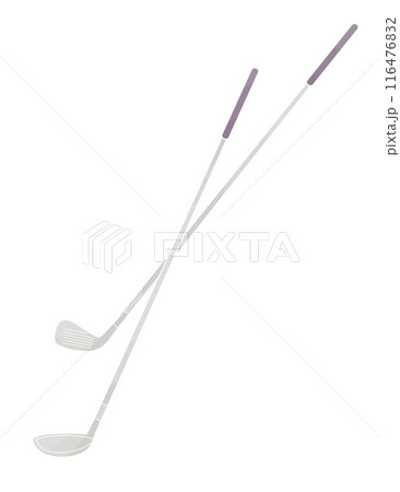 two golf clubs wedge color vector illustrationのイラスト素材 [116476832] - PIXTA