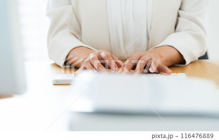 デスクワークをするビジネスウーマン 116476889