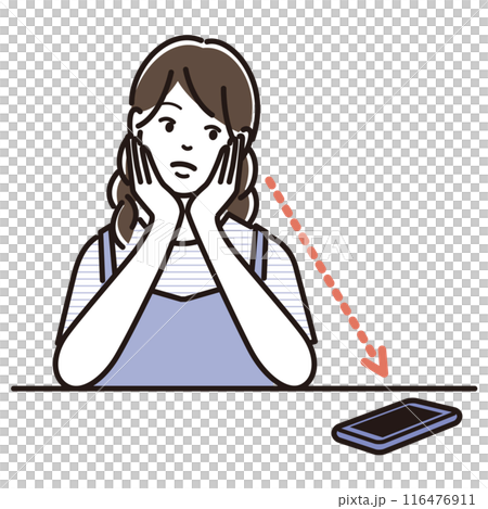 A girl who cares about her smartphone 116476911