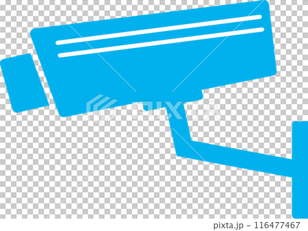 Security camera, sideways, light blue 116477467