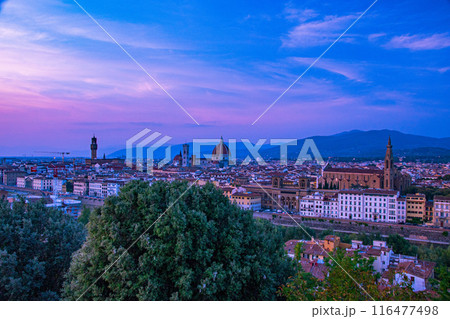 イタリアの花の都フィレンツェの旅行風景 イタリアの花の都フィレンツェの旅行風景 116477498