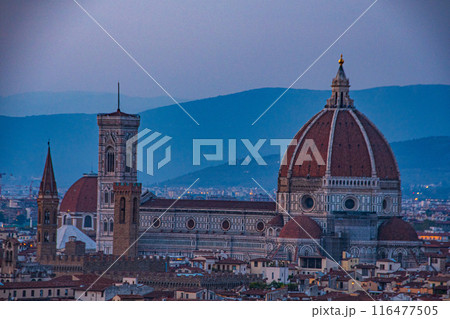 イタリアの花の都フィレンツェの旅行風景 116477505