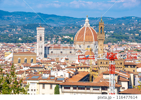 きれいな大聖堂のあるイタリアの花の都フィレンツェの旅行風景 きれいな大聖堂のあるイタリアの花の都フィレンツェの旅行風景 116477614