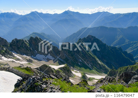 剱岳から望む八ツ峰と後立山連峰 116479047