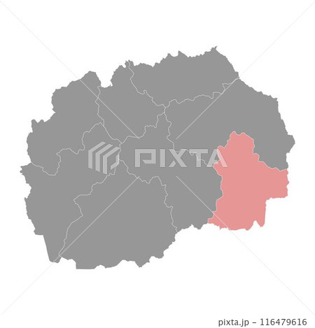 Southeastern Statistical Region map, administrative division of North Macedonia. Vector illustration. Southeastern Statistical Region map, administrative division of North Macedonia. Vector illustration. 116479616