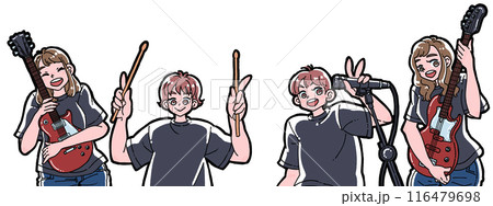 バンドのメンバー4人 116479698