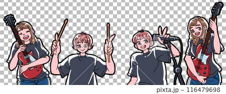 バンドのメンバー4人 116479698
