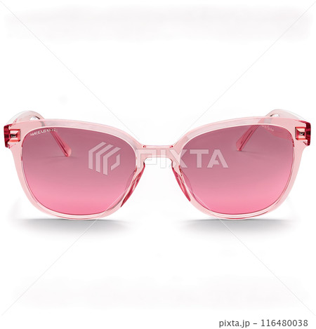 Oversized sunglasses with translucent pink acetate frames and rose tinted lenses radiating a glamorous vibe 116480038