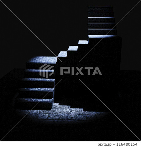 Stone staircase at night 116480154