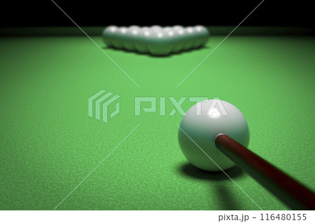 Billiard balls on the field 116480155