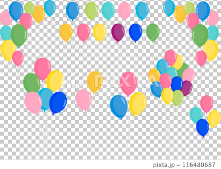 彩色氣球的插圖 彩色氣球的插圖 116480687