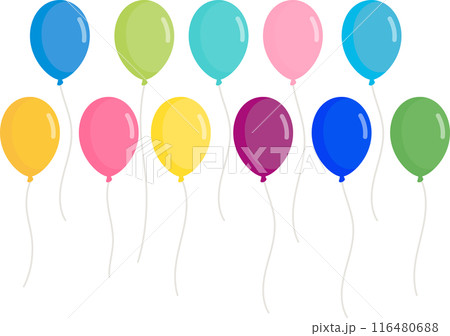 カラフルな風船のイラスト 116480688