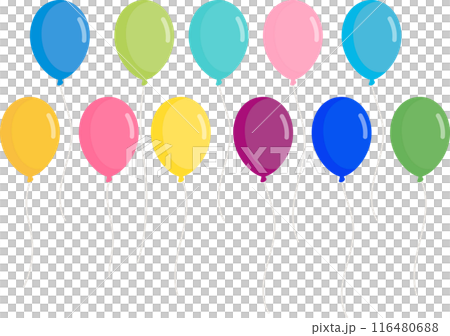 彩色氣球的插圖 彩色氣球的插圖 116480688