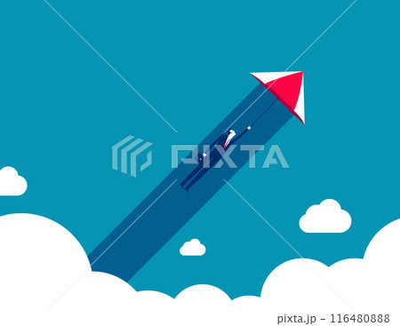 Successful entrepreneurs in the business world lead the company to its peak. Business vector concept Successful entrepreneurs in the business world lead the company to its peak. Business vector concept 116480888
