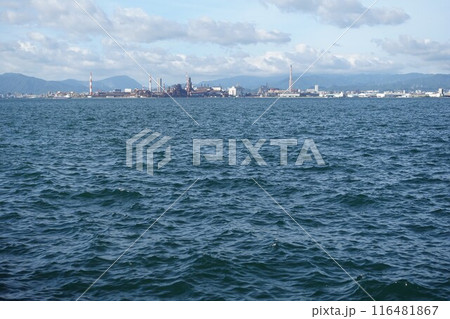 関門海峡　北九州　第二関門橋架橋海域 116481867