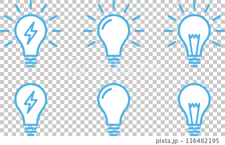 Flashing light bulb icon illustration blue 1 116482195